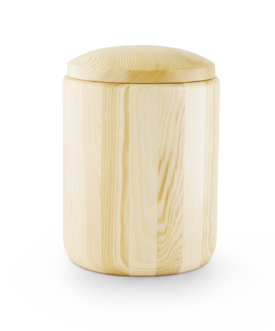 Grenenhouten urn geel