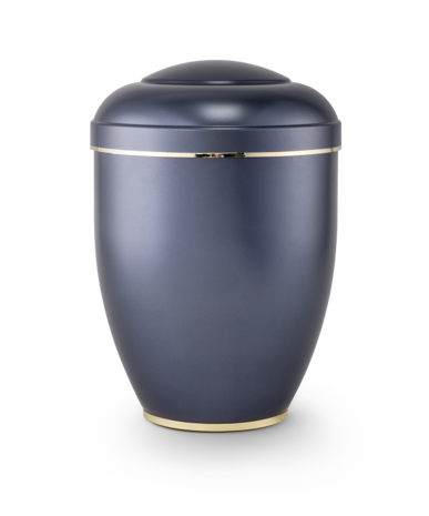 Biologisch afbreekbare urn gepolijst blauw