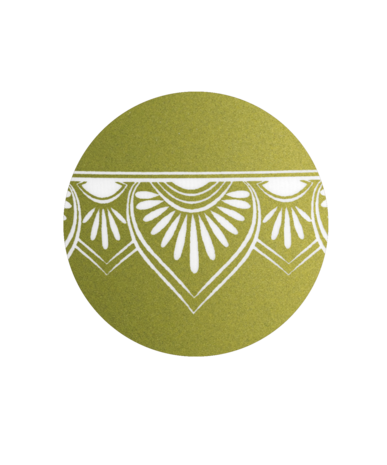 Biologisch afbreekbare urn groen  mandala decoratie