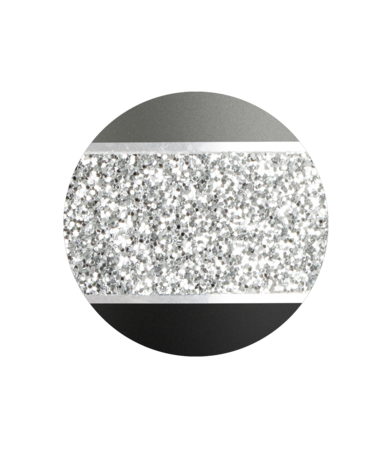Biologisch afbreekbare urn grijs  glinsterend zilver decoratie