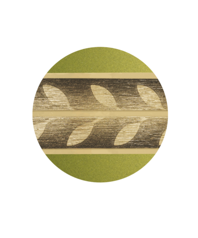 Biologisch afbreekbare urn groen gouden takken decoratie