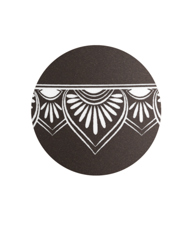 Biologisch afbreekbare urn donkerbruin met mandala decor