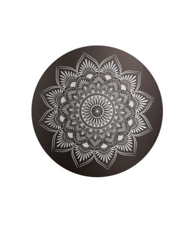 Biologisch afbreekbare urn donkerbruin mandala decoratie