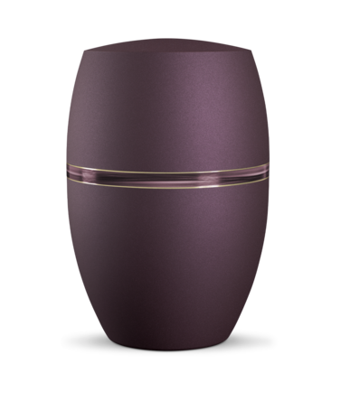 Biologisch afbreekbare urn paars met golfdecoratie