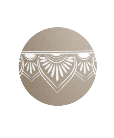 Biologisch afbreekbare urn lichtbruin mandala decoratie