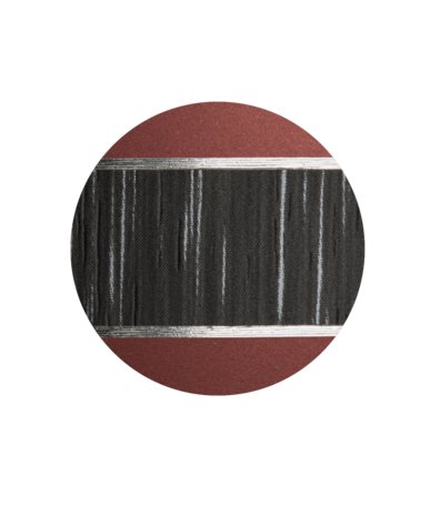 Biologisch afbreekbare urn rood zwart decoratie band