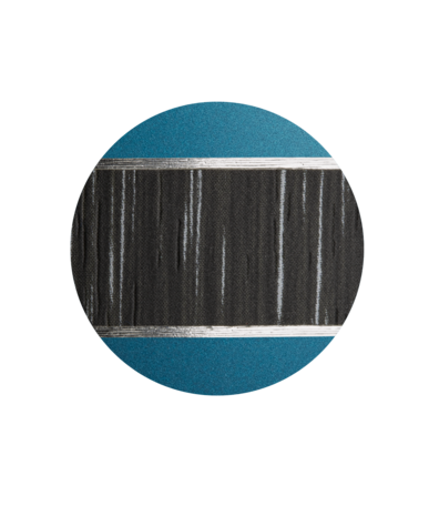 Biologisch afbreekbare urn blauw zwart decoratie band