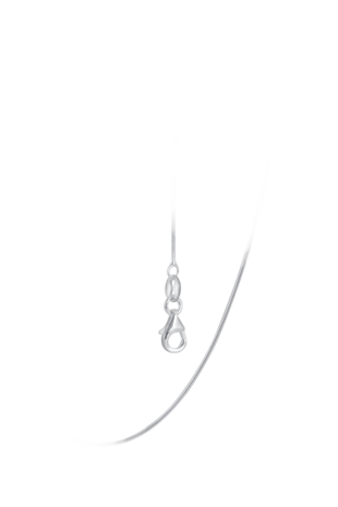 Assierraad zilver slangenketting 50cm