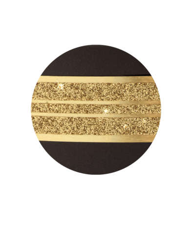 Biologisch afbreekbare urn bruin gouden decoratie