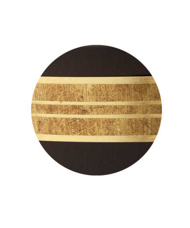 Biologisch afbreekbare urn bruin oud gouden decoratie