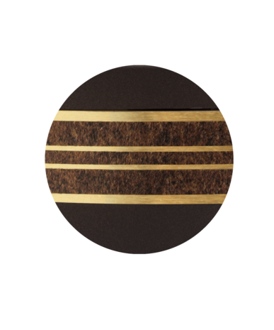 Biologisch afbreekbare urn bruin antiek gouden decoratie