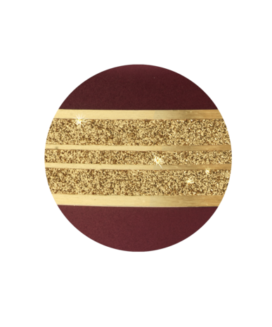 Biologisch afbreekbare urn rood gouden decoratie