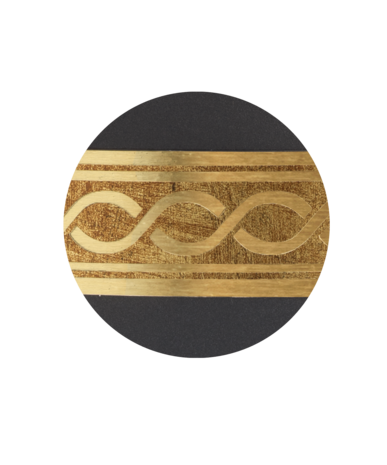 Biologisch afbreekbare urn grijs gouden ondeindig decoratie