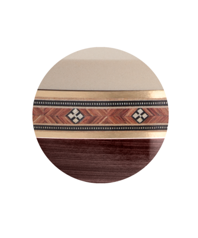 Biologisch afbreekbare urn bruin creme kruisen decoratie