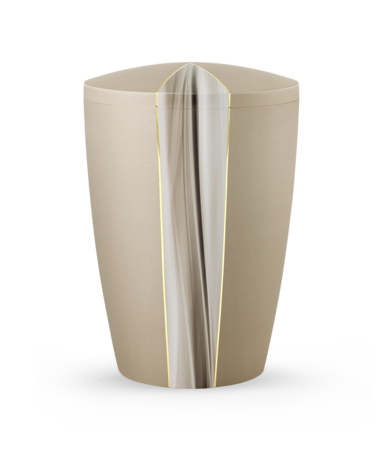 Biologisch afbreekbare urn cr&egrave;me met cascade motief