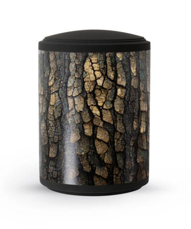 Biologisch afbreekbare urn boomhout decoratie