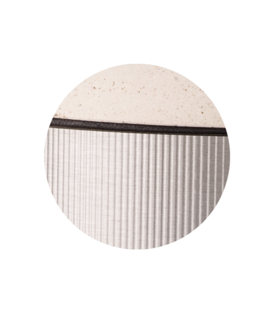 Biologisch afbreekbare urn cr&egrave;me kalksteen coating aluminium decoratie