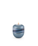 Porseleinen urn blauw golf motief herdenkingslicht