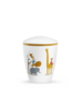 Biologisch afbreekbare kinder urn wit met dieren